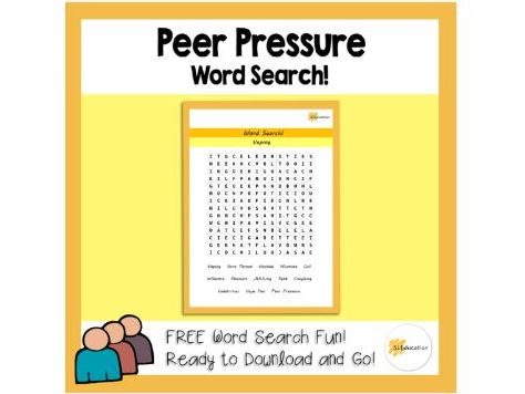 peer pressure worksheet for high school