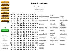 peer pressure worksheet
