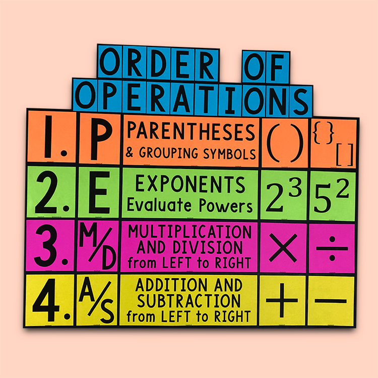 My Math Resources - PEMDAS Order of Operations Bulletin Board ...