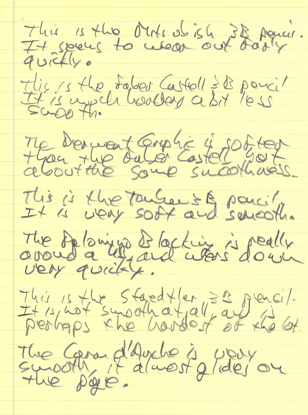 pencils for handwriting