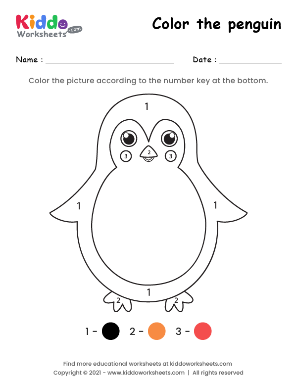 penguin worksheet for kindergarten