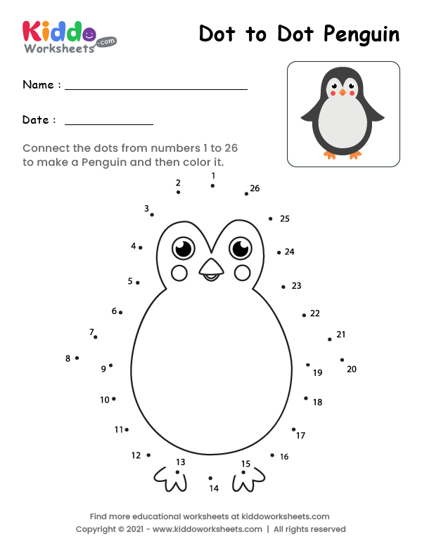 penguin worksheet for kindergarten