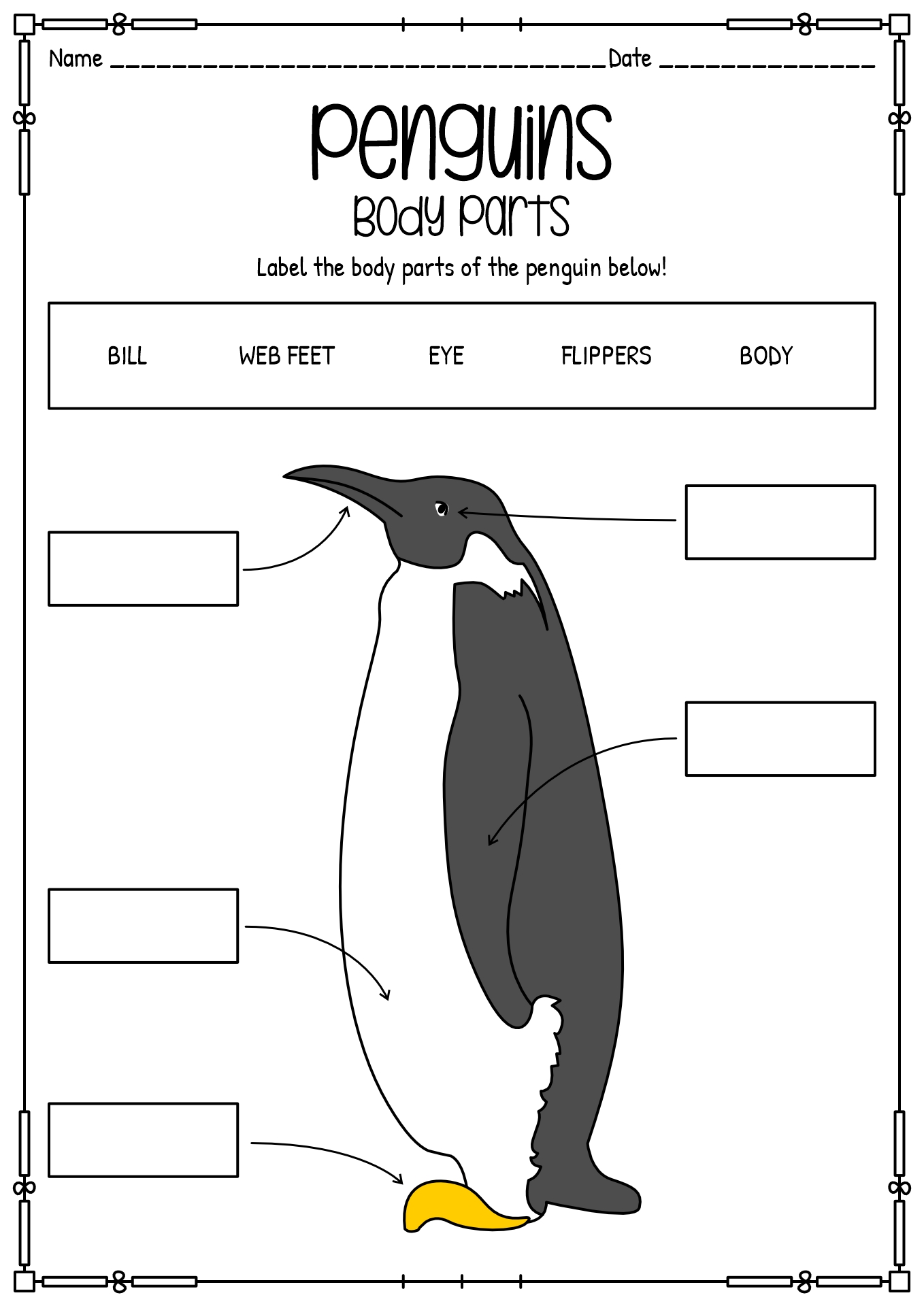 10 Penguin Preschool Worksheets - Free PDF at worksheeto.com
