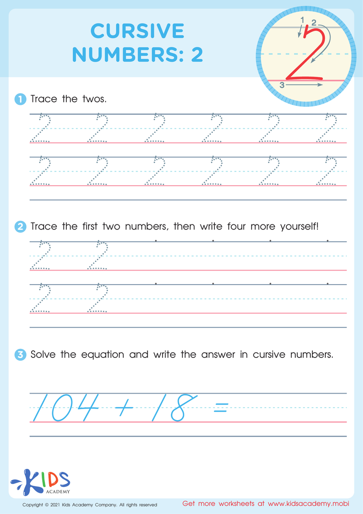 penmanship worksheet for 3rd grade