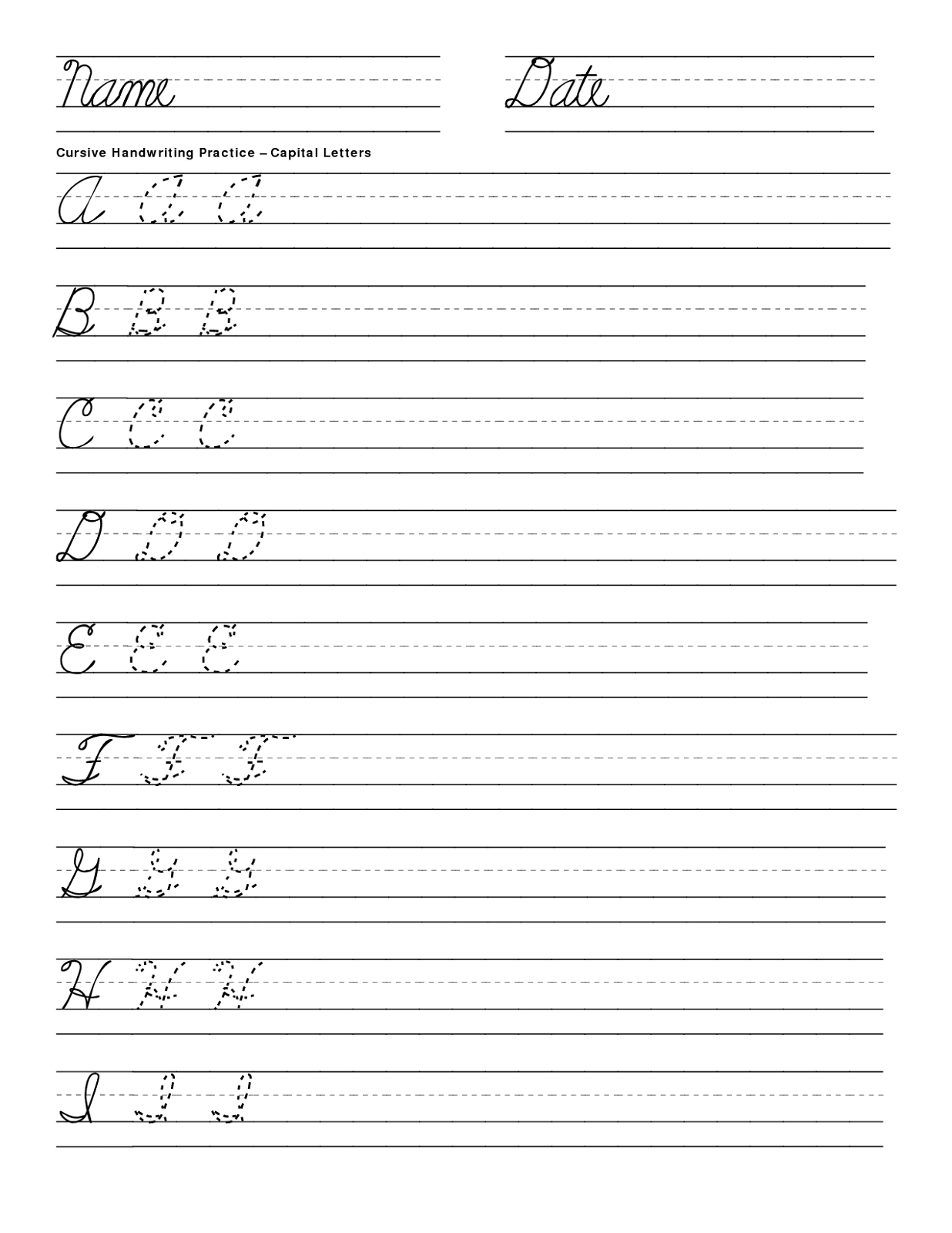 Penmanship Worksheets Printable | Activity Shelter