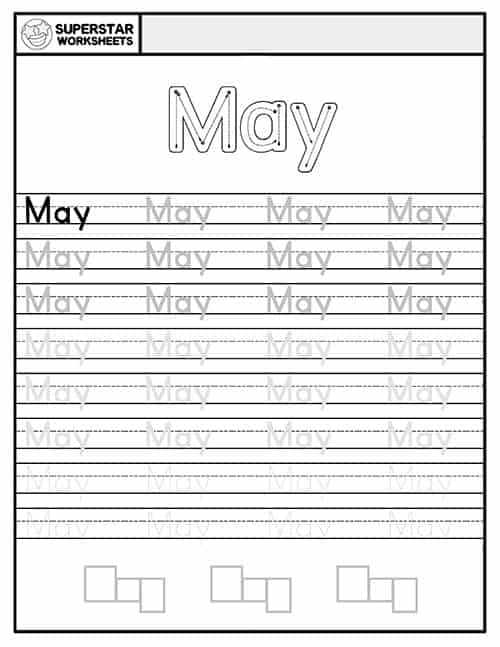 Months of the Year Handwriting Worksheets -Worksheets Library
