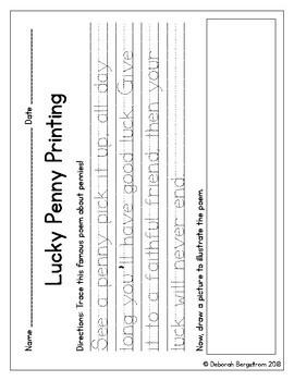 National Lucky Penny Day May 23rd by Primary Circus worksheets ...