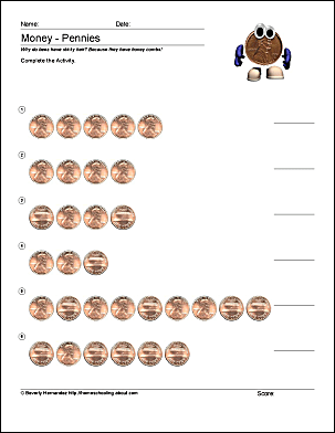 pennies and nickels worksheet