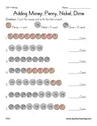 penny and nickel worksheet