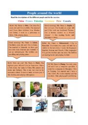 people around the world worksheet for kindergarten