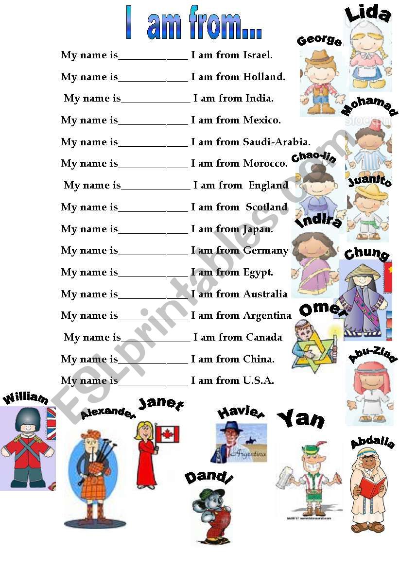 children of the world - ESL worksheet by Adva
