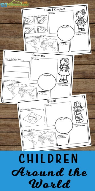 ? FREE Printable Children Around the World Worksheets