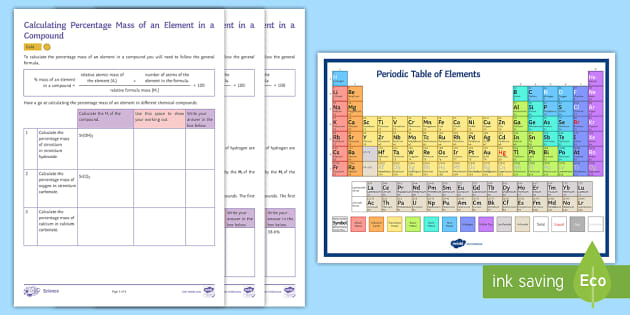 percent by mass worksheet
