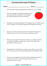 Math Percentage and Percent, discount and interest worksheets for ...