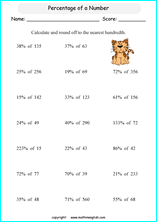 percent of a number worksheet