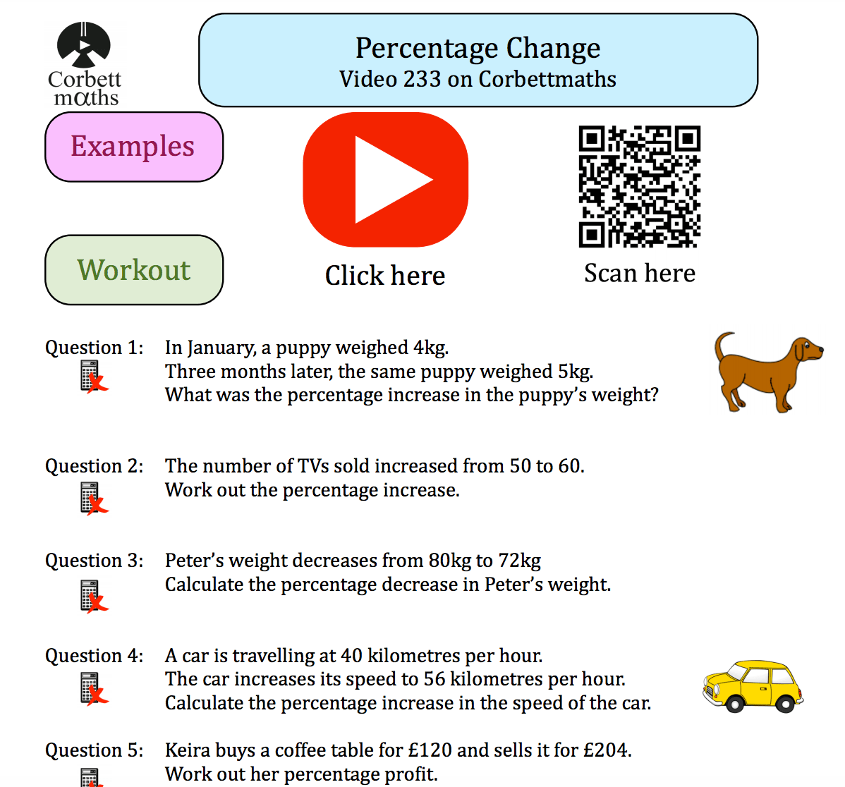 Percentage of Change Worksheets - Worksheets Library