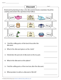 Discount Worksheets