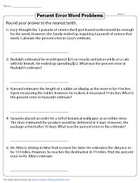 Percent Worksheets
