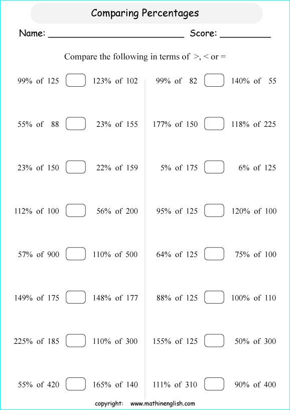 Printable primary math worksheet for math grades 1 to 6 based on ...