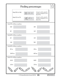 Finding percentages | 5th grade Math Worksheet | GreatSchools