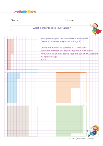 percentage worksheet grade 6