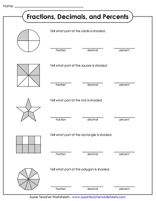Percent Worksheets