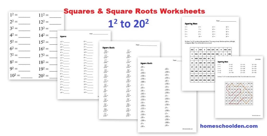 Square and Square Roots Worksheets, Games and Activities ...