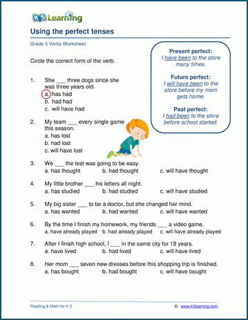 Using pefect tenses worksheets | Worsheets library