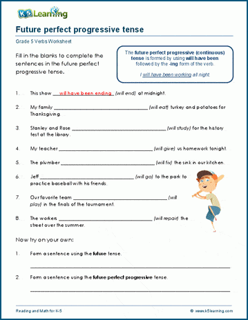 perfect tense verb worksheet