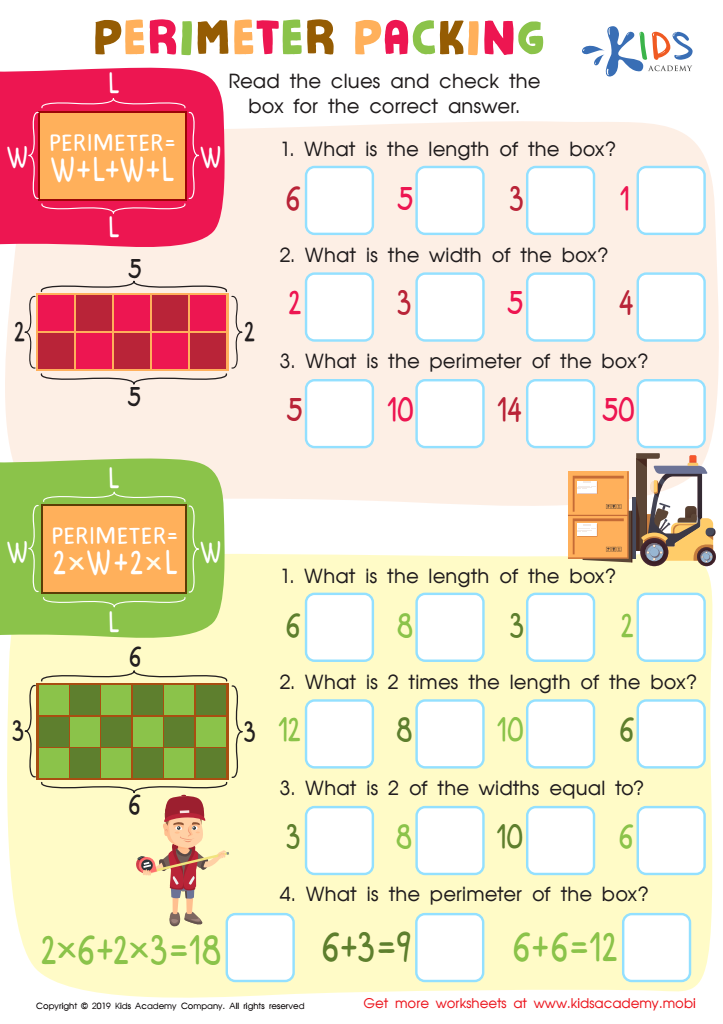 perimeter 3rd grade worksheet