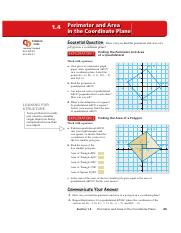 perimeter and area in the coordinate plane worksheet