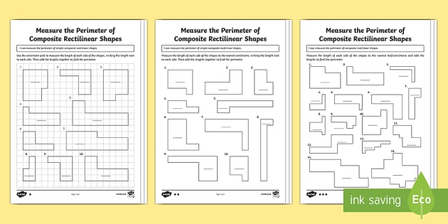 perimeter and area of composite figures worksheet
