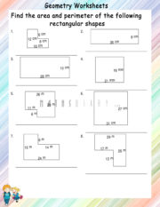 perimeter and area of irregular shapes worksheet