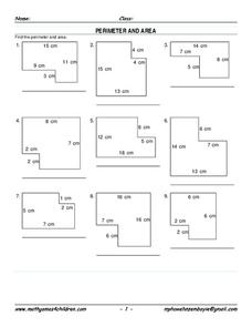 Perimeter and Area Worksheets :: 73 - 96