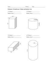 perimeter circumference and area worksheet