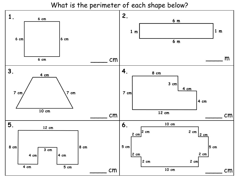 Perimeter - Worksheet | Maths Year 3