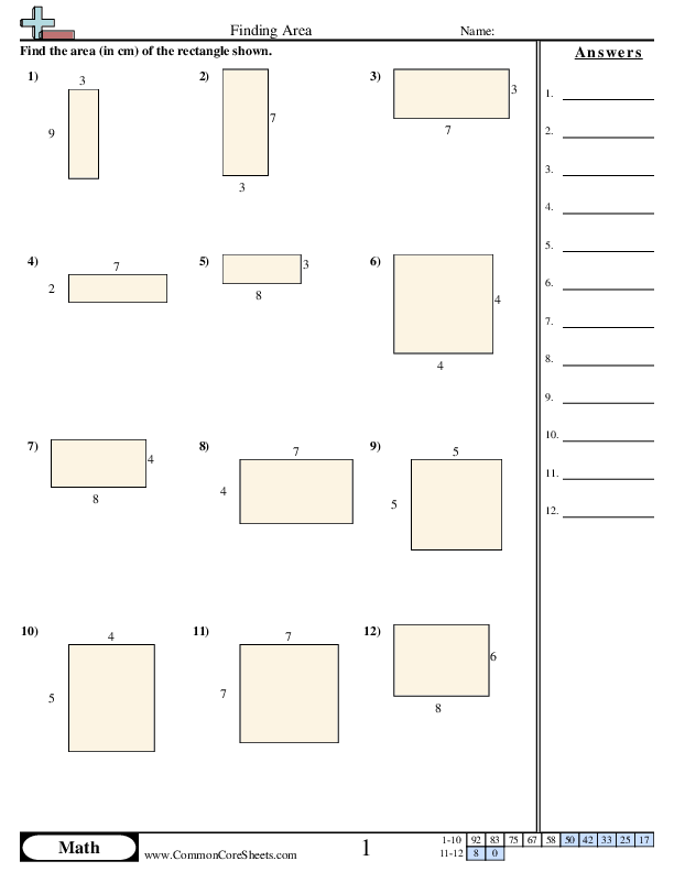 Area &  Perimeter Worksheets | Free - Distance Learning, worksheets ...