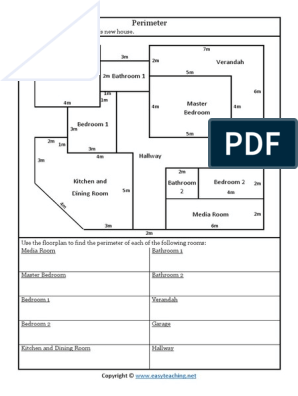 perimeter of a house worksheet