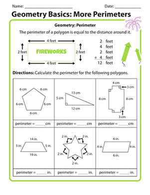 perimeter of a polygon worksheet
