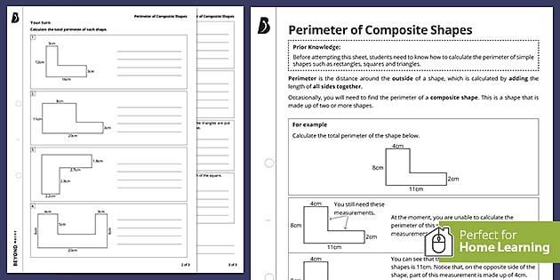 perimeter of composite figures worksheet