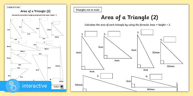 perimeter of triangle worksheet