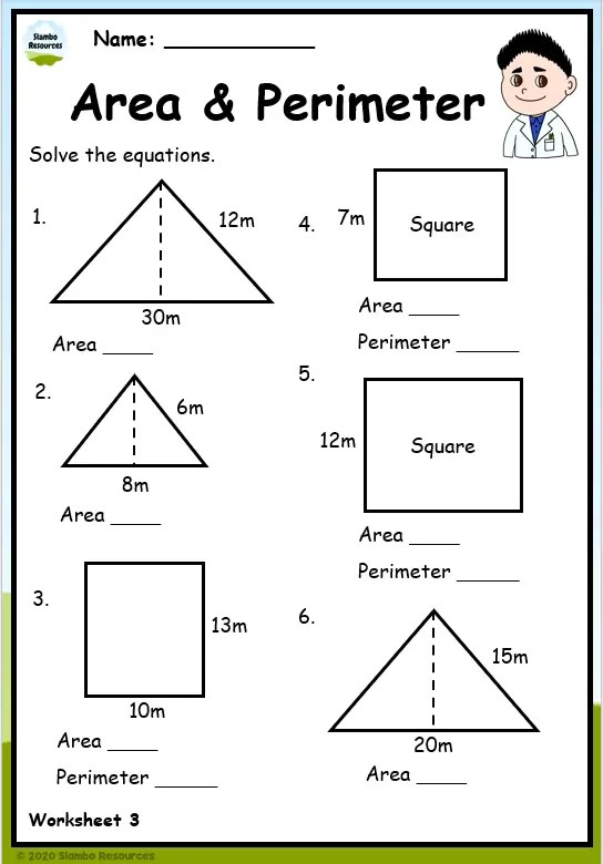 Grade 5 Area and Perimeter Worksheets | Free Math Worksheets