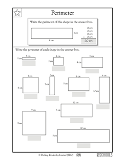 Whats the perimeter? | 3rd grade Math Worksheet | GreatSchools