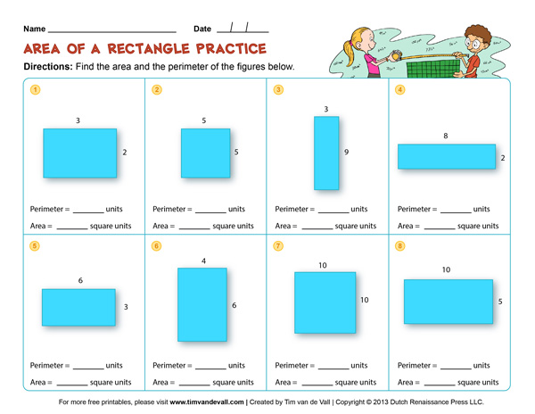 Area and Perimeter Worksheets - Third Grade Math Worksheets ...