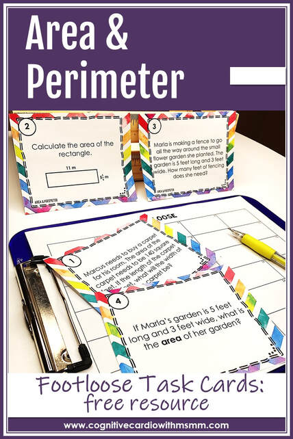 Free Area and Perimeter Footloose - Cognitive Cardio Math