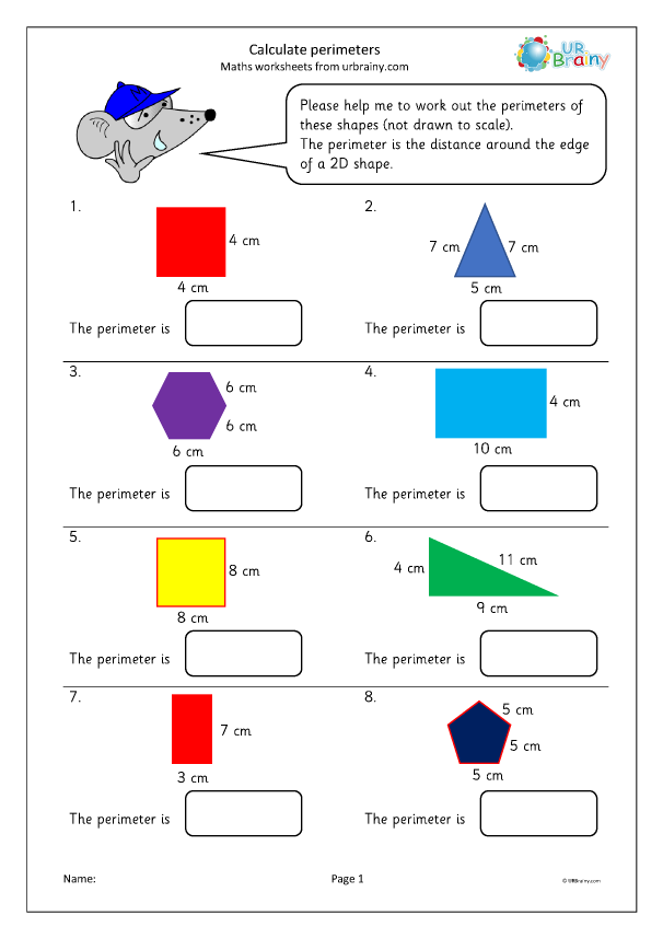 perimeter worksheet free