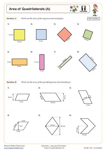 Area and Perimeter Worksheets - Printable Perimeter and Area ...