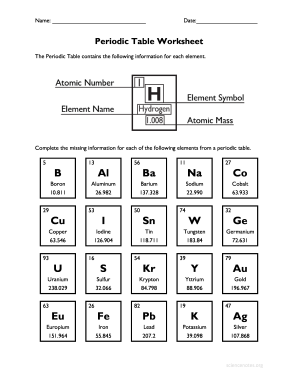 Activity Periodic Table Basics 3 .docx - Name: Dont forget to use ...