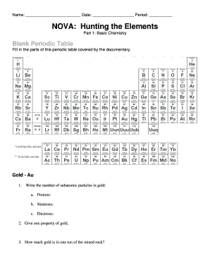 periodic table fill in the blank worksheet