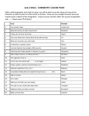 periodic table puns 2 worksheet answers